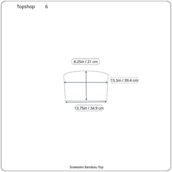 Topshop Snakeskin Strapless Bandeau Top Size 6 - Picture 16 of 16